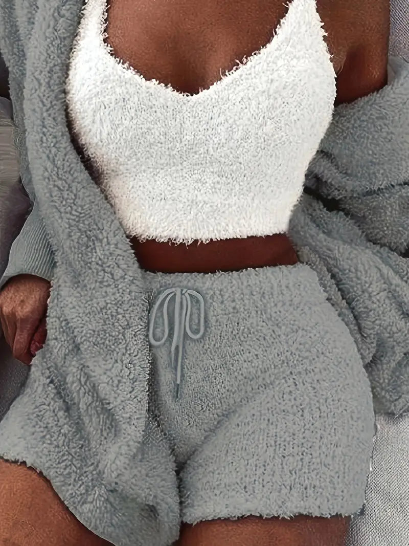 Variant image for Damen-Pyjama-Set aus weicher Baumwolle zum Entspannen und Schlafen-15