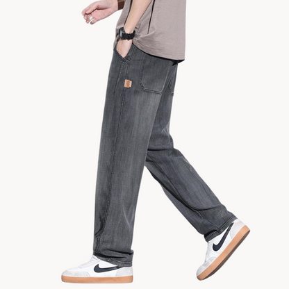 Herren-Jeans, gerader Schnitt, Stretch, Denim-2