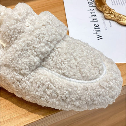 Damen-Pantoffeln, Plüsch, Antirutsch, Gummisohlen-3