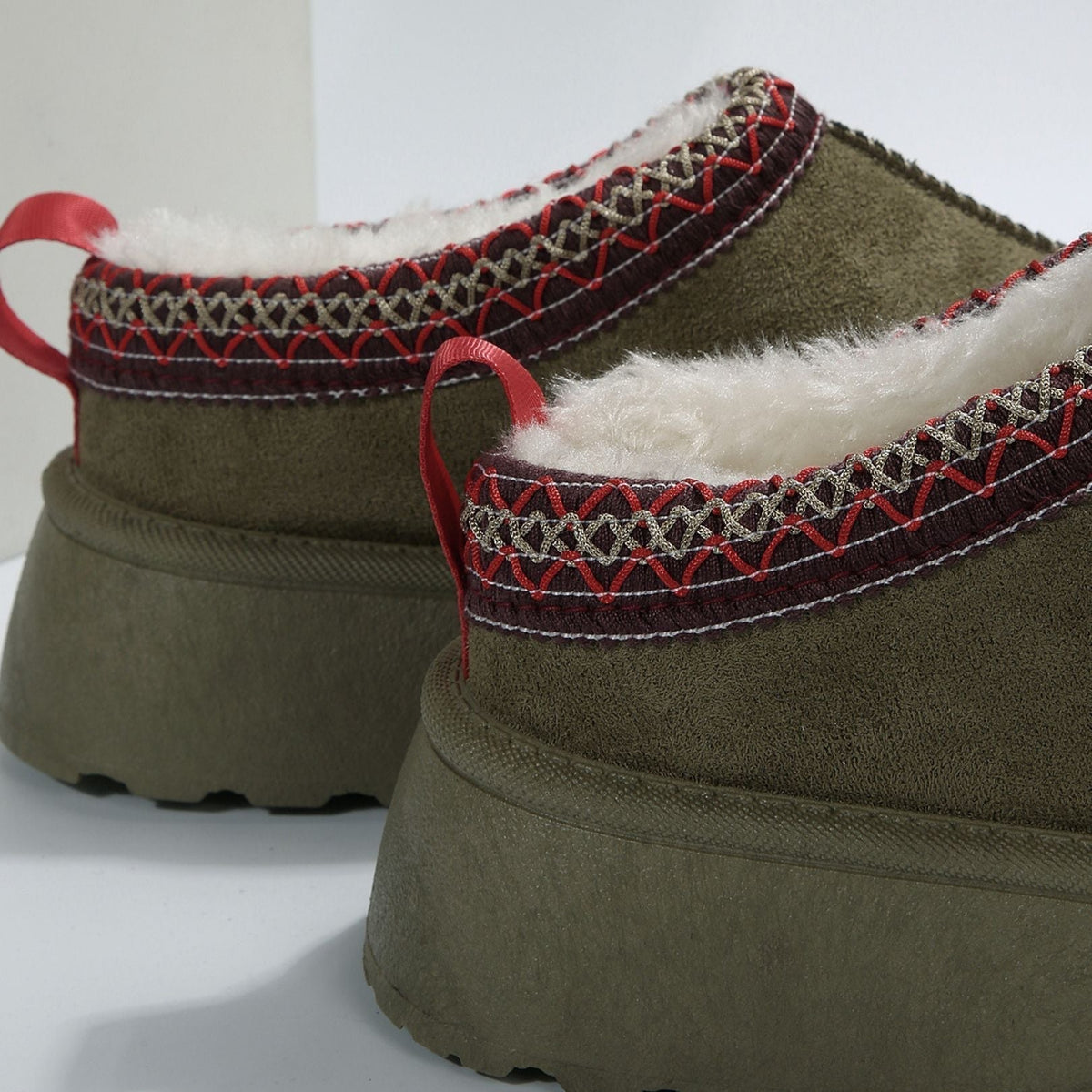 Damen-Pantoffeln, aus Kunst, Wildleder, mit ergonomischer Innensohle, gepolsterter Innenbereich-3