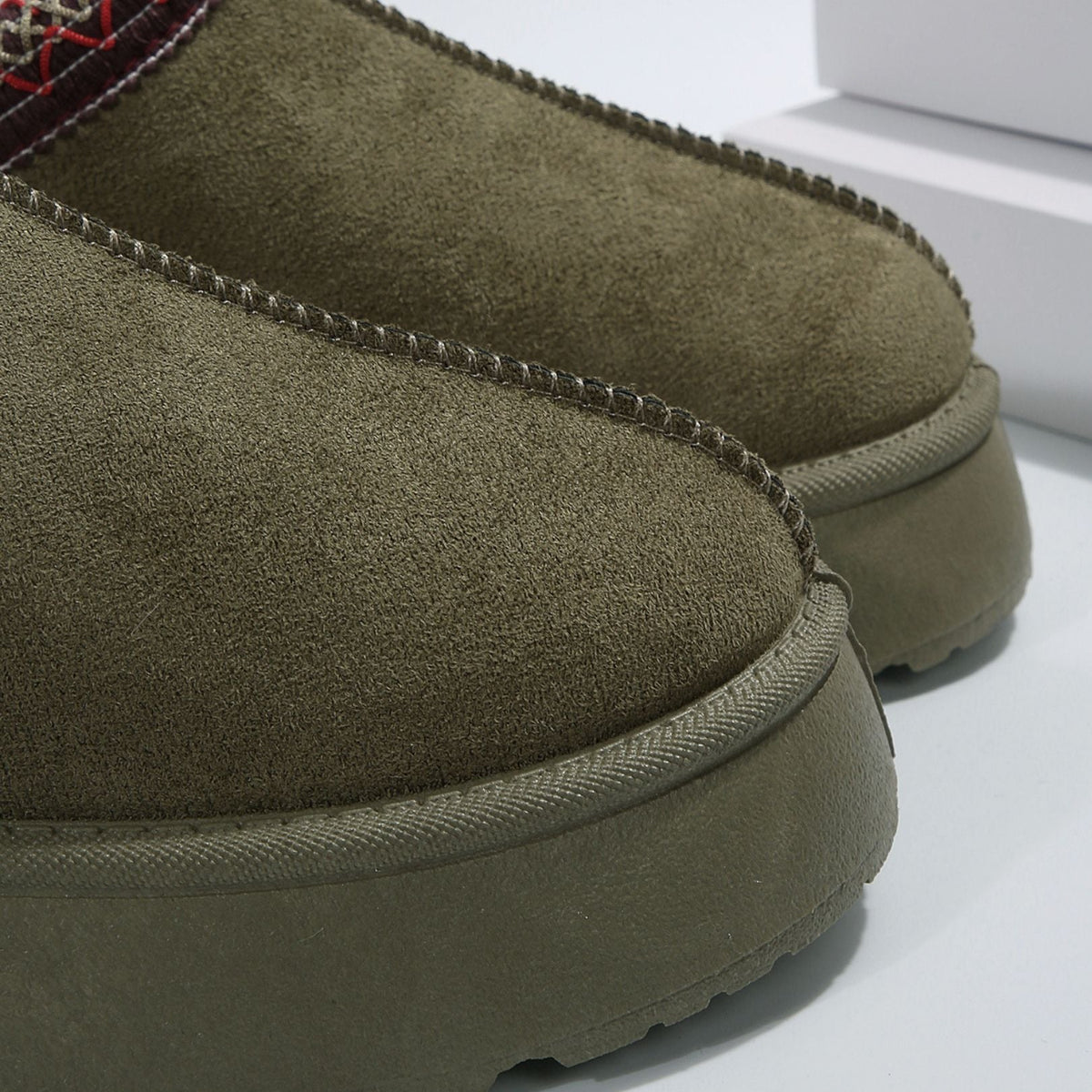 Damen-Pantoffeln, aus Kunst, Wildleder, mit ergonomischer Innensohle, gepolsterter Innenbereich-4