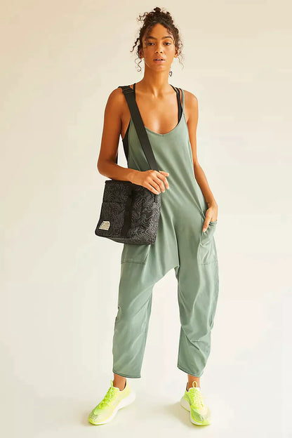 Variant image for Damen-Jumpsuit Leicht Dehnbar Synthetikfaser mit Taschen-13