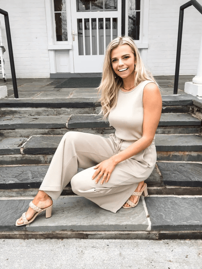 Damen-Jumpsuit Langarm Leichter Stoff mit Seitentaschen-1