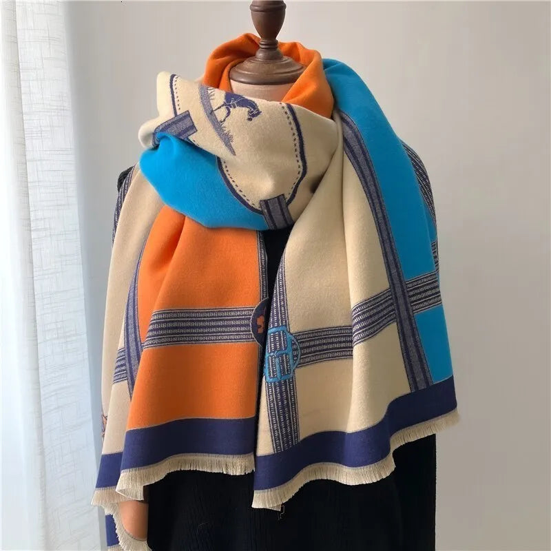 Variant image for Damenschal, Oversized, Blumenmuster, weicher Stoff-5