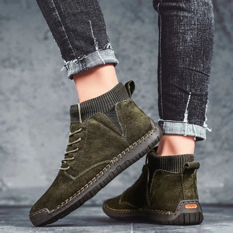 Damen-Stiefel, hoch, klassisch, weiches Textil-2