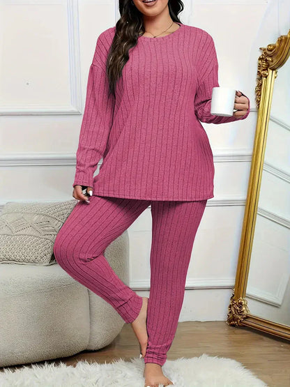 Variant image for Damen-Loungewear-Set, übergroß, gerippt, Polyester-16