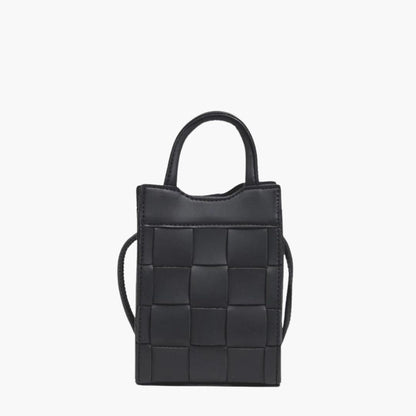 Damen-Handtasche, Vintage-Design, Veganleder, kompakt-1