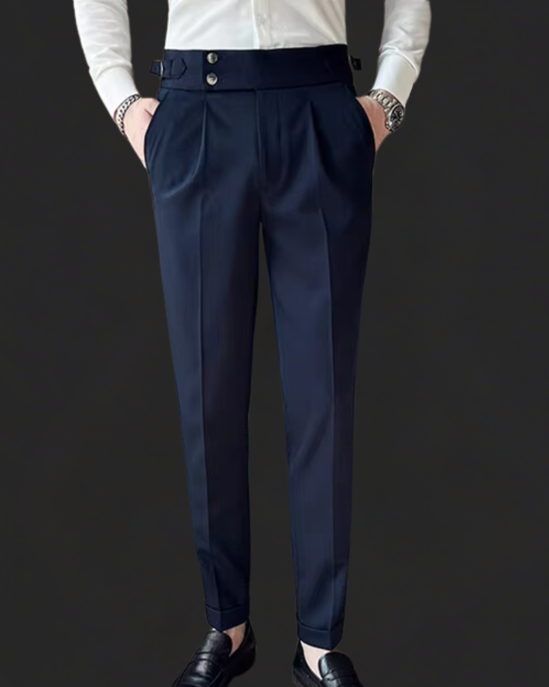 Variant image for Herren-Hose, verstellbarem Bund, klassischen Schnitt, aus Polyester-Baumwolle-1