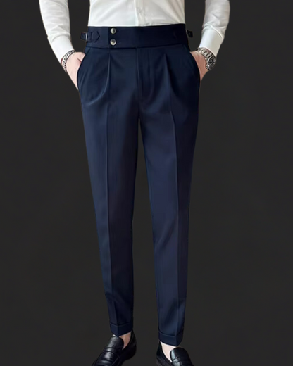 Herren-Hose, verstellbarem Bund, klassischen Schnitt, aus Polyester-Baumwolle-1