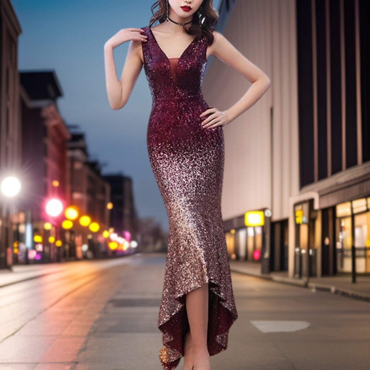 Damen-Kleid, Slim Fit, modernes Design, hochwertiger Stoff 7