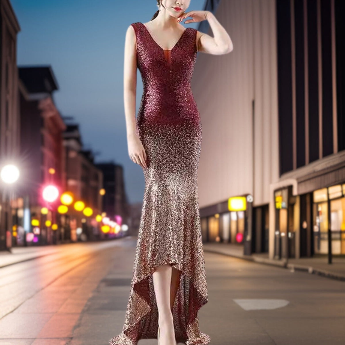 Damen-Kleid, Slim Fit, modernes Design, hochwertiger Stoff 2