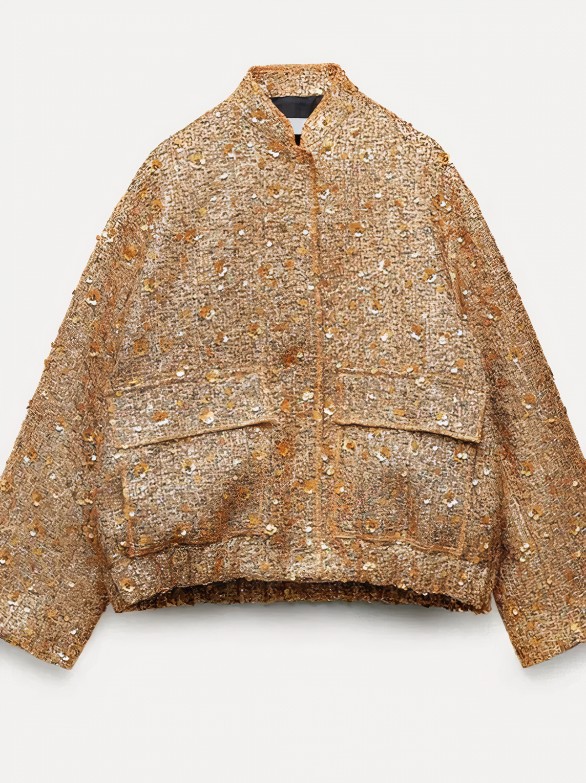 Damenjacke mit Pailletten Klassisches Design Hochwertiger Stoff-4