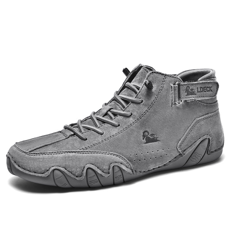 Herren-Barfußschuhe, PU-Leder, mit orthopädischer Stütze und belüftetes Material-6