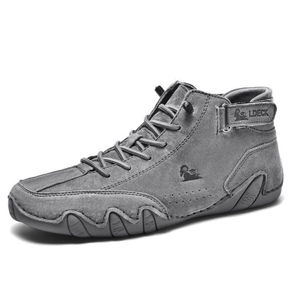 Herren-Barfußschuhe, PU-Leder, mit orthopädischer Stütze und belüftetes Material-6