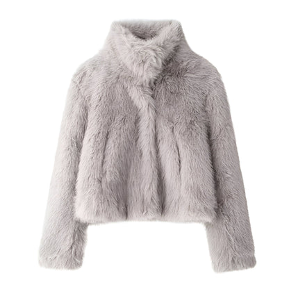 Damen-Mantel Lässig Schick Wollmischung-1