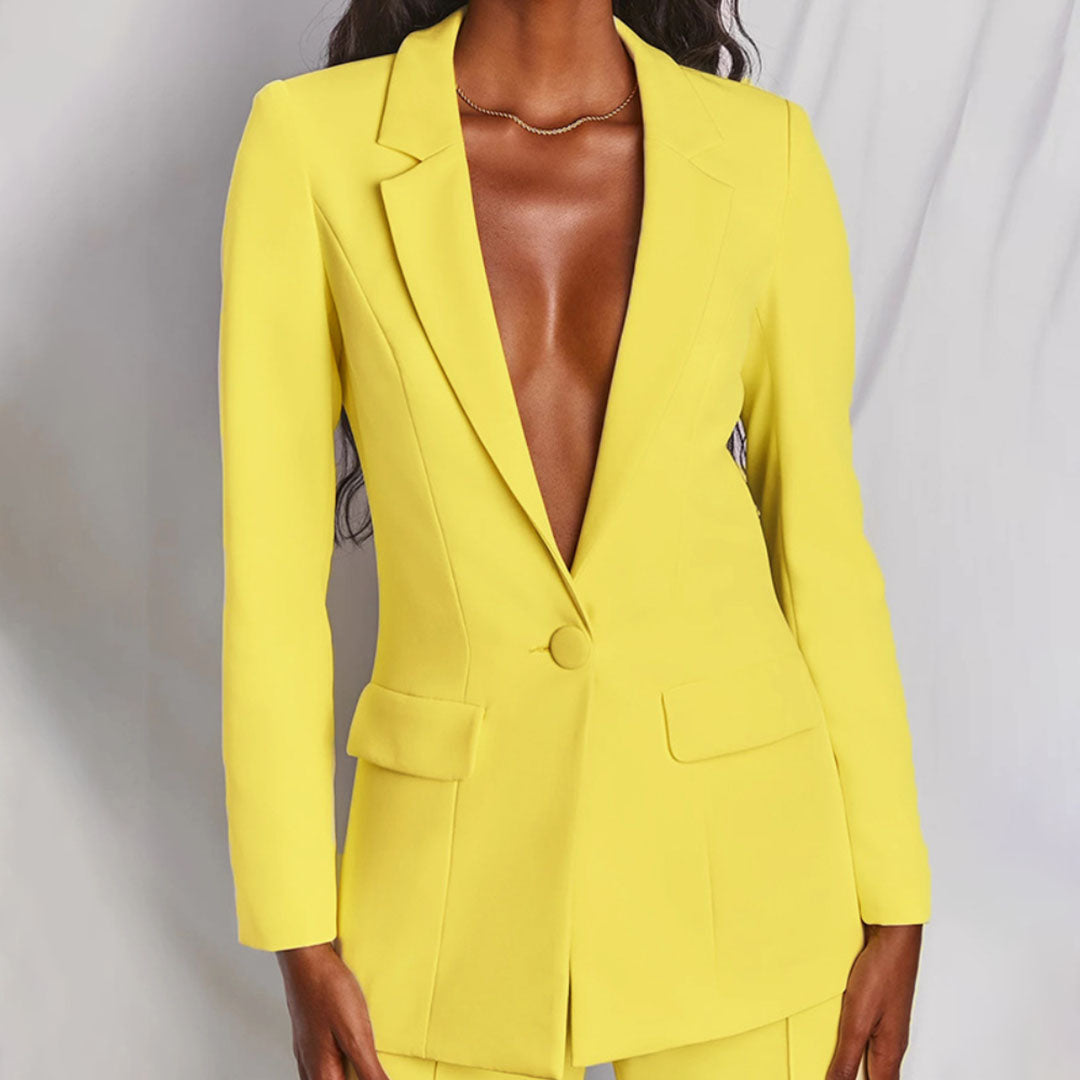 Damen-Blazer, Set, elegantes Polyester, Elasthan-2