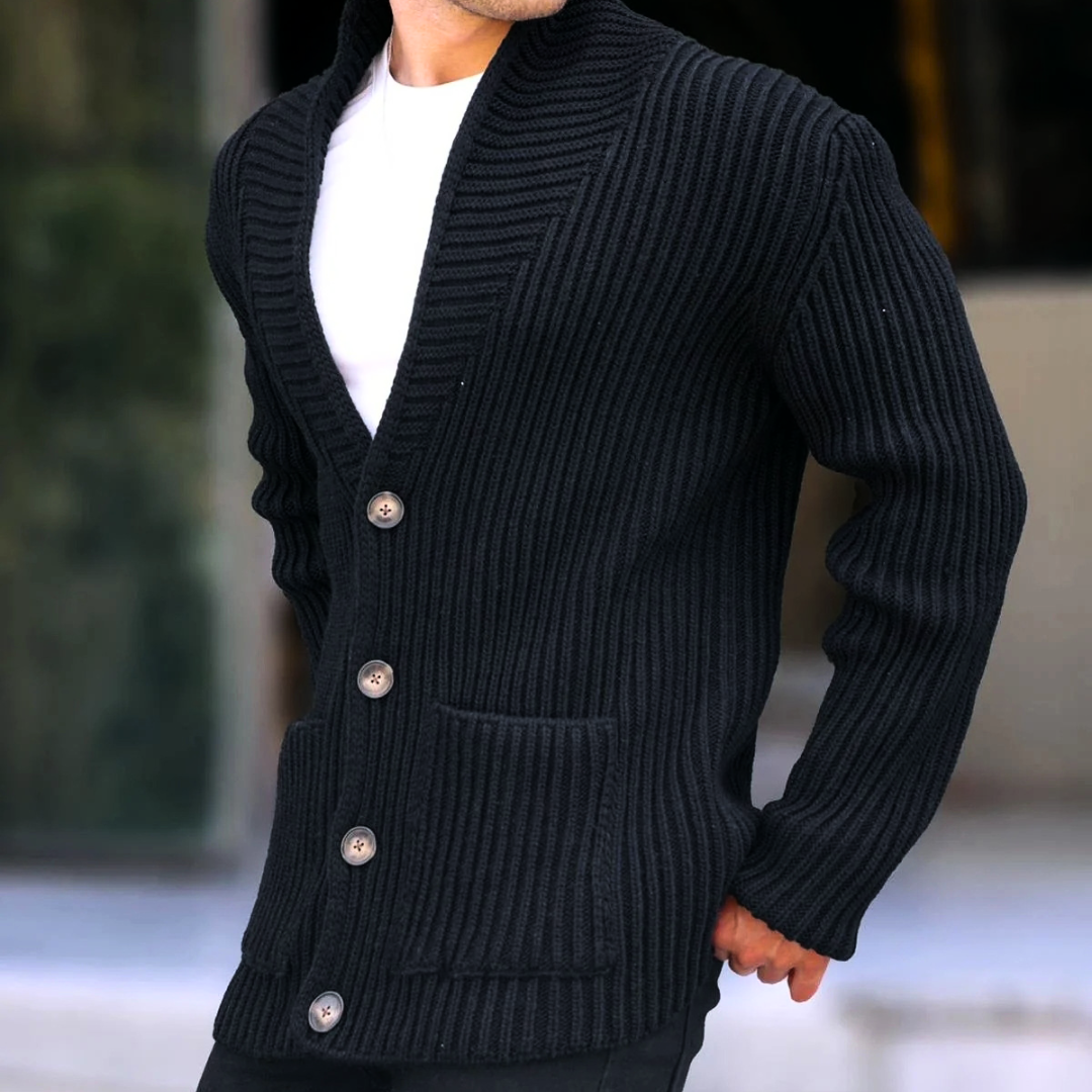 Damen-Lange Strickjacke, Gestricktes Acryl, Modernes Design-6