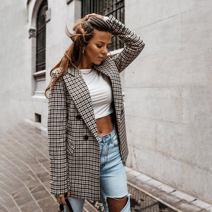 Damen Blazerjacke Schmal Wasserabweisendes Material-2