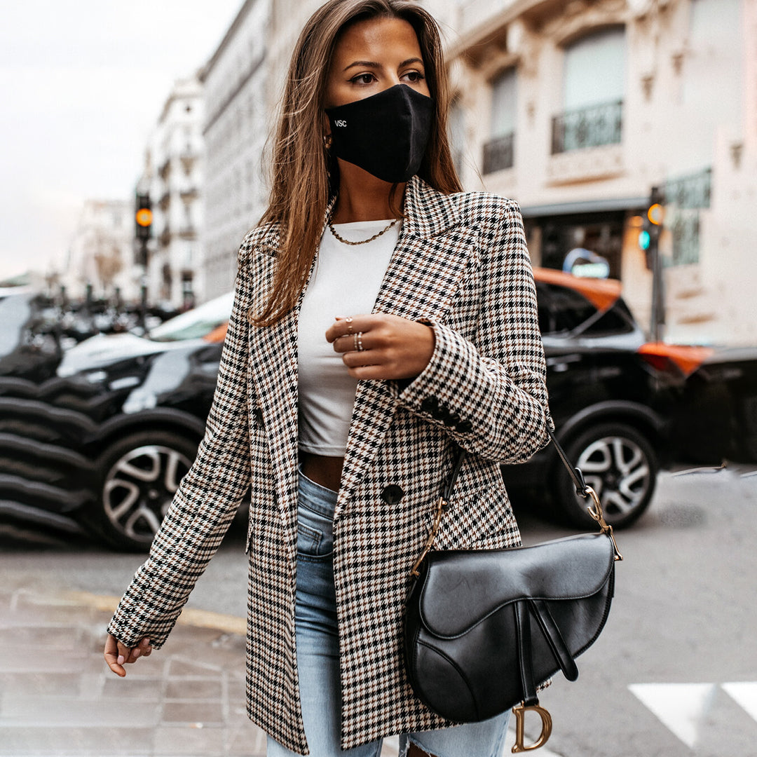 Damen Blazerjacke Schmal Wasserabweisendes Material-5