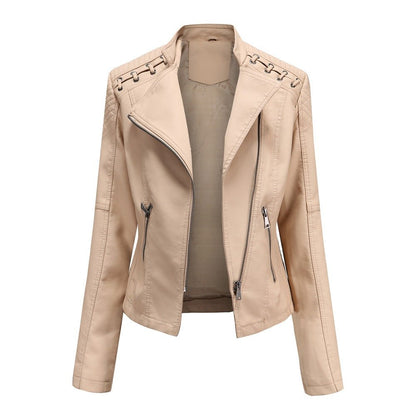Variant image for Damen Bikerjacke Asymmetrischer Synthetikleder-25