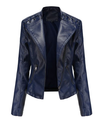 Variant image for Damen Bikerjacke Asymmetrischer Synthetikleder-73
