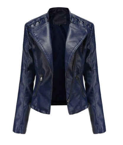 Variant image for Damen Bikerjacke Asymmetrischer Synthetikleder-73