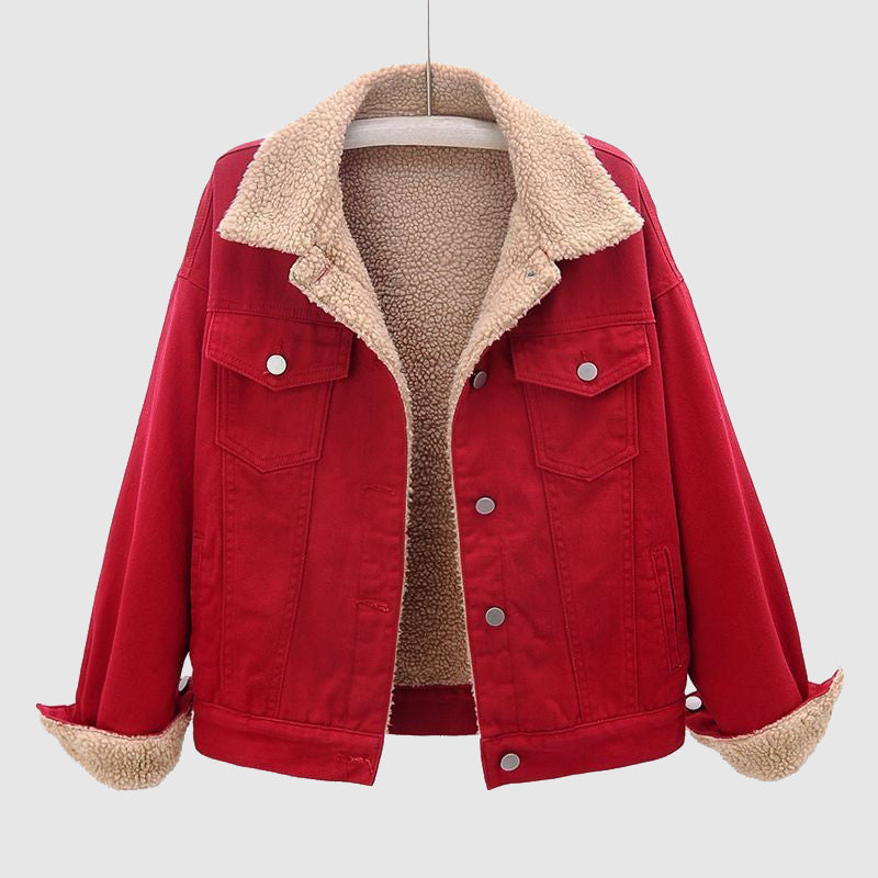 Damenjacke aus Samt Moderner Stil für Damen-3