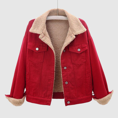 Damenjacke aus Samt Moderner Stil für Damen-3