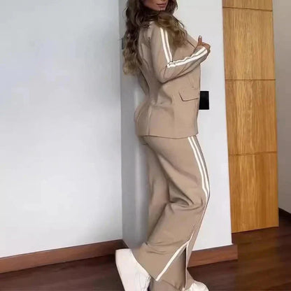 Damen-Freizeitkleidung, Blazer und Hose, aus sportlichem Stil, hochwertiger Stoff-2