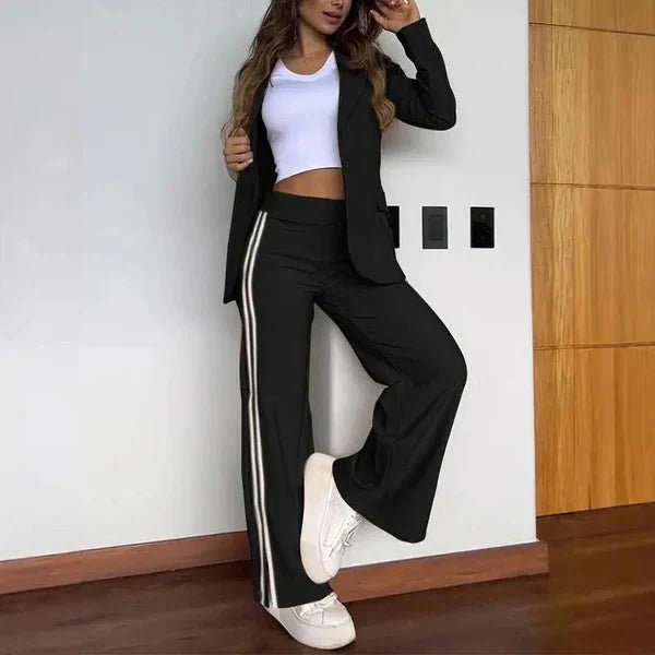 Damen-Freizeitkleidung, Blazer und Hose, aus sportlichem Stil, hochwertiger Stoff-4