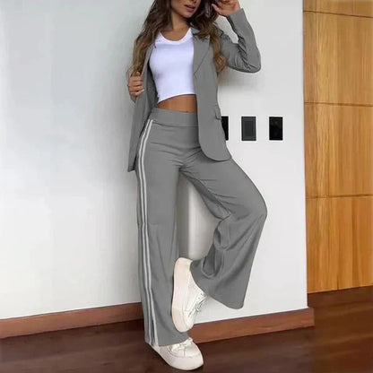 Damen-Freizeitkleidung, Blazer und Hose, aus sportlichem Stil, hochwertiger Stoff-5