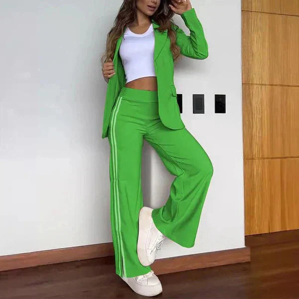 Damen-Freizeitkleidung, Blazer und Hose, aus sportlichem Stil, hochwertiger Stoff-6