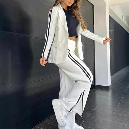 Damen-Freizeitkleidung, Blazer und Hose, aus sportlichem Stil, hochwertiger Stoff-3