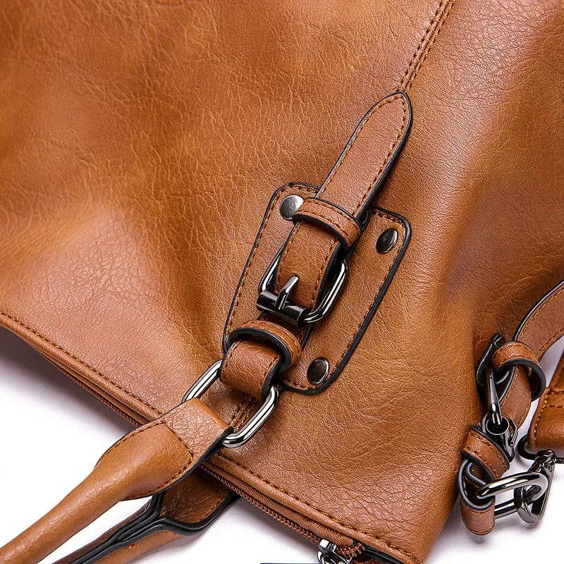 Damen-Ledertasche, elegantes Design, nachhaltig, echtes Leder 3