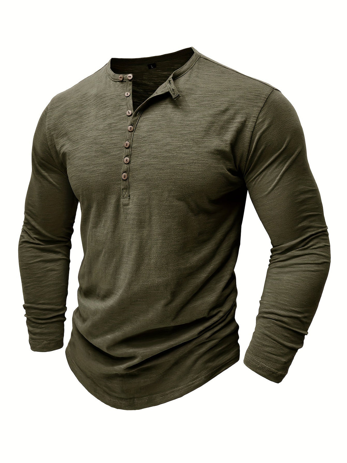 Variant image for Herrenhemd, Henley, Halbknopfleiste, Stretchmaterial, zeitloser Stil-11