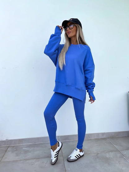 Lässiges Damen-Winter-Set mit langen Ärmeln – strapazierfähiges Polyester, modernes Design für kalte Tage 9