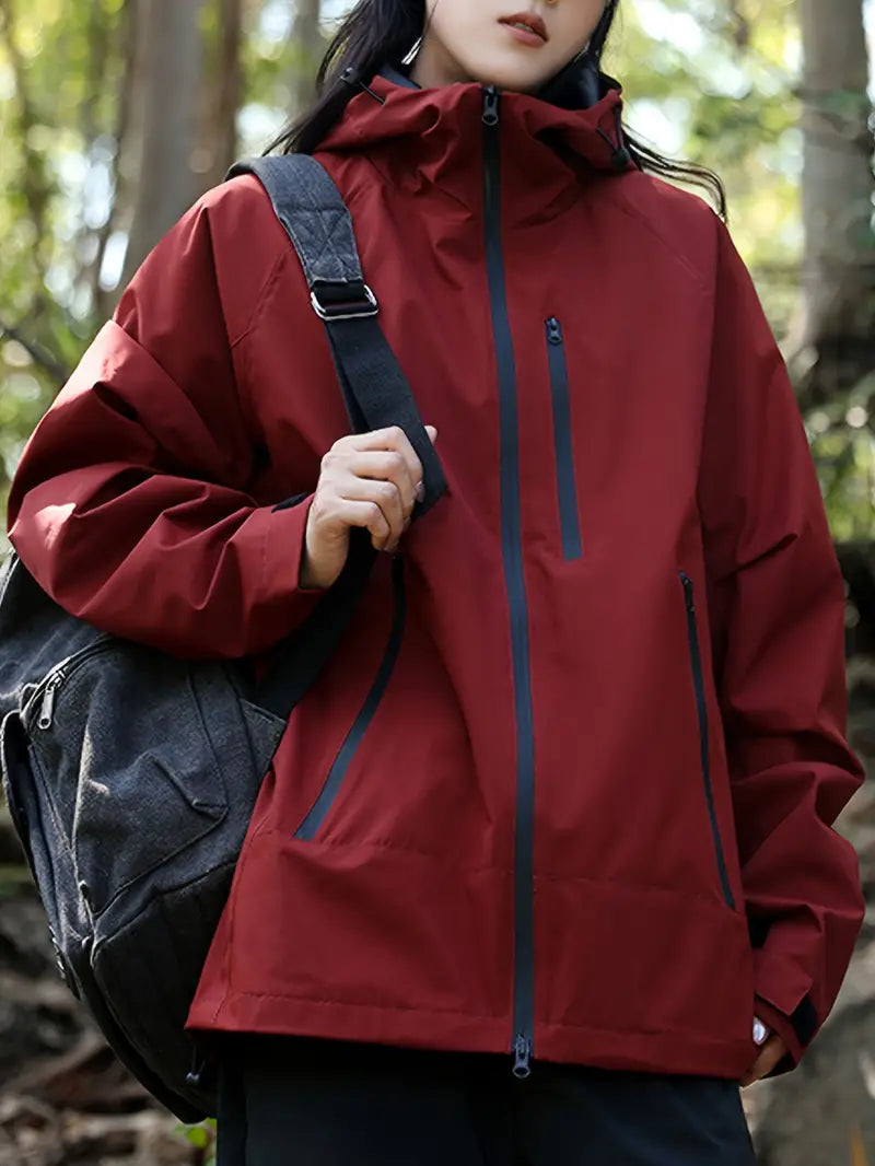 Damenmantel wasserdicht und winddicht mit praktischen Taschen – hochwertiges Material für Outdoor-Aktivitäten 9