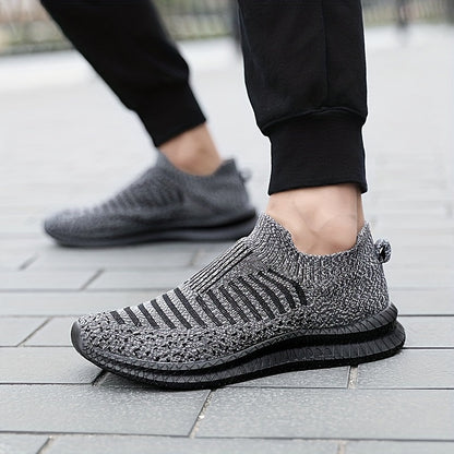 Damen-Sneakers, Slip-on, atmungsaktives Strickdesign-4