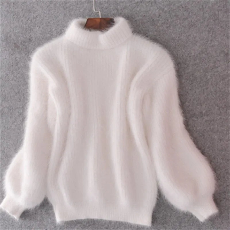 Variant image for Damen-Rollkragenpullover, locker gestrickt, Angora-3