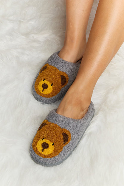 Damen-Pantoffeln, Teddybärmotiv, Winter-Plüsch, flauschiges Design-2