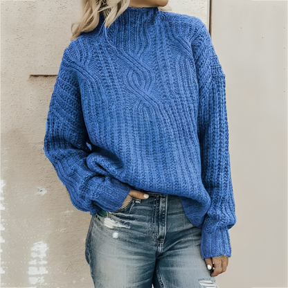 Damen-Strickpullover, lässig, 100 % Acryl, warm-4
