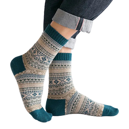 Wollsocken für Herren, 5-Pack – dick und wärmend mit skandinavischem Design 2