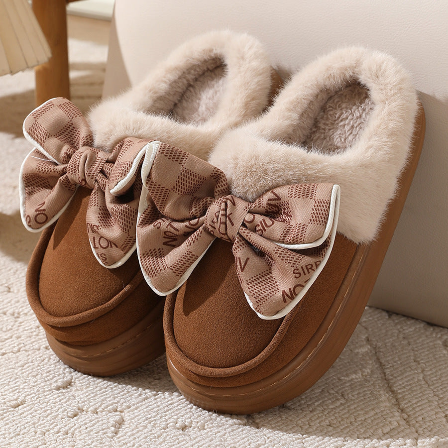 Damen-Pantoffeln, Plüsch, Loop-Design, weiche und stabile Sohle 1