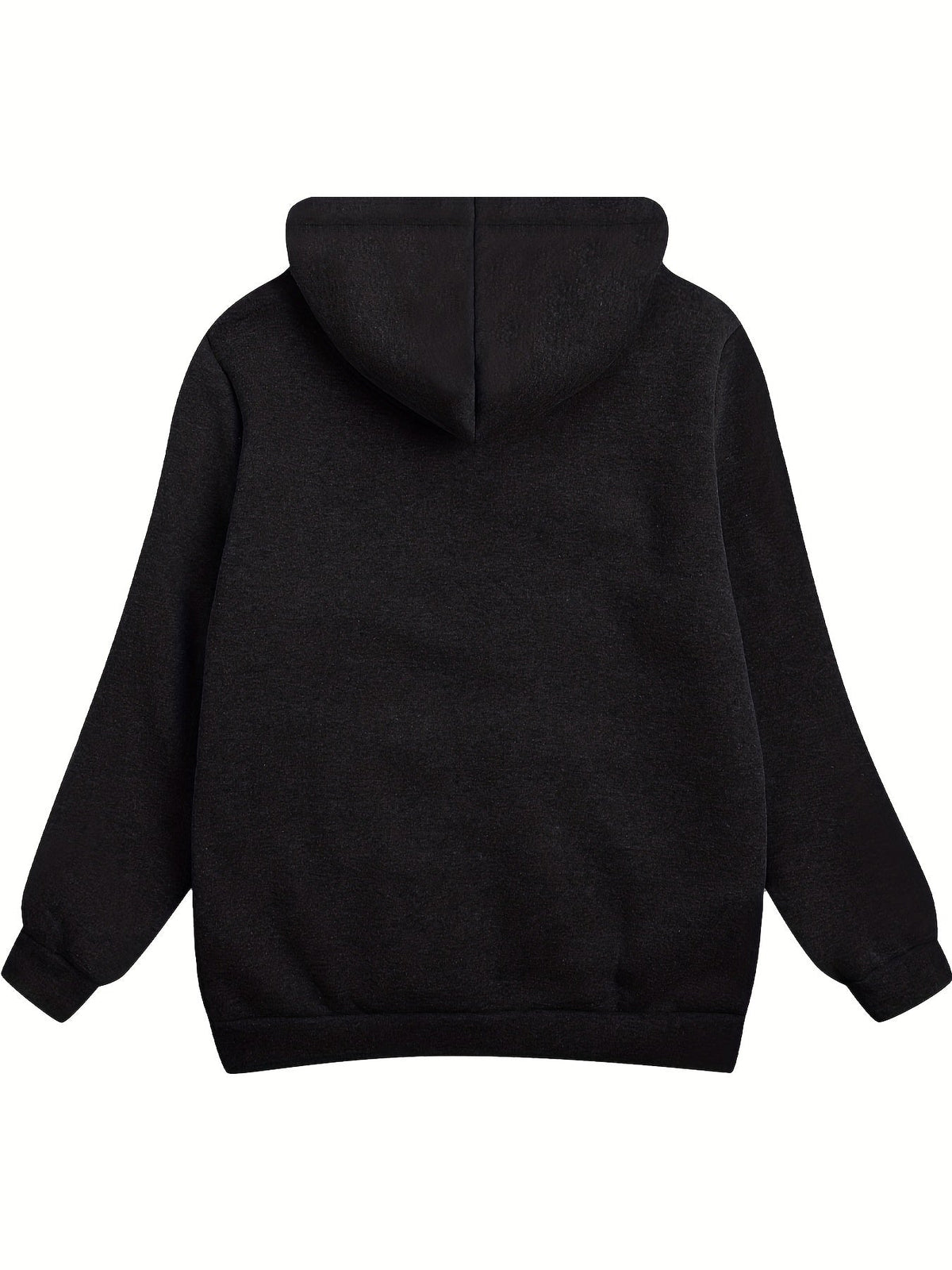 Schwarzer Herren-Hoodie mit Fleecefutter – Klassisches Design und weiches Fleece für eine bequeme Passform 2