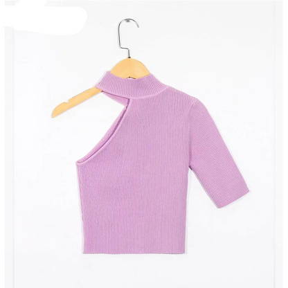 Variantenbild für Damen-T-Shirt, kurzärmelig, gestreift, Polyester-Acryl-6