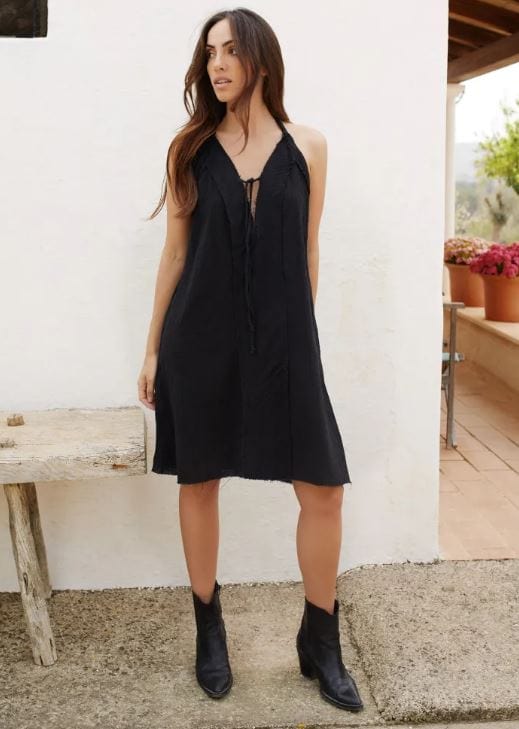 Damen-Boho-Kleid, mit Fransen, Polyester, für Festivals und Strand-1