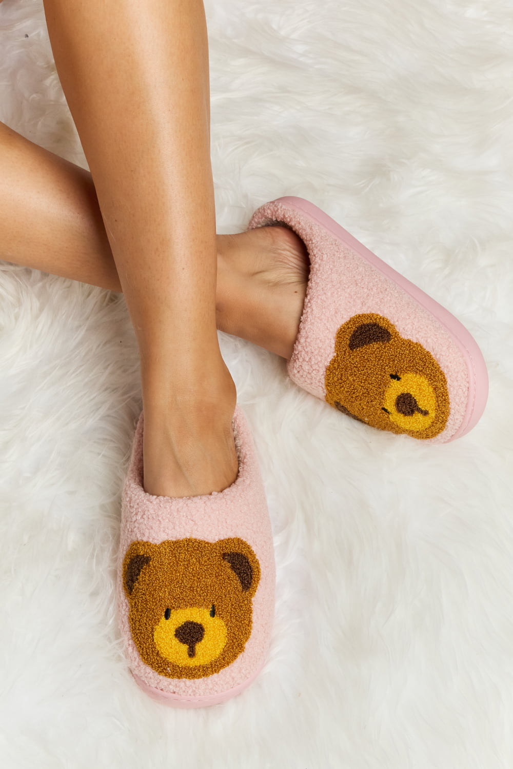 Damen-Pantoffeln, Teddybärmotiv, Winter-Plüsch, flauschiges Design-6