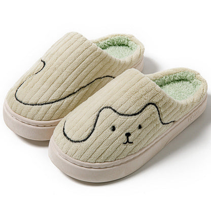 Damen-Pantoffeln, Tiermotiv, weicher Plüsch-4