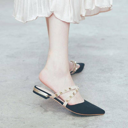 Damen-Mule, Blockabsatz, Velours, Retro-Chic-Design-2