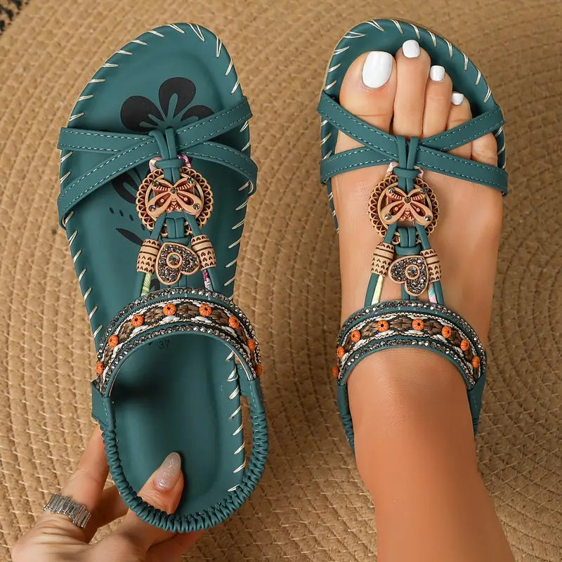 Variant image for Damen-Sandalen mit Schmetterling und Strass, Synthetikleder-23